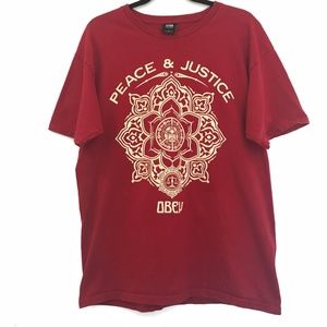 [OBEY] Peace & Justice mandala graphic t-shirt L